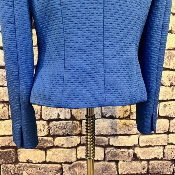 Casual Corner Vintage Blue Button Down Jacket Size 6 - Picture 7 of 9